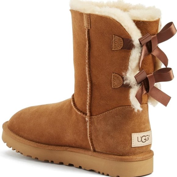 UGG Shoes - UGG Bailey Bow II Genuine Shearling Boot Cognac